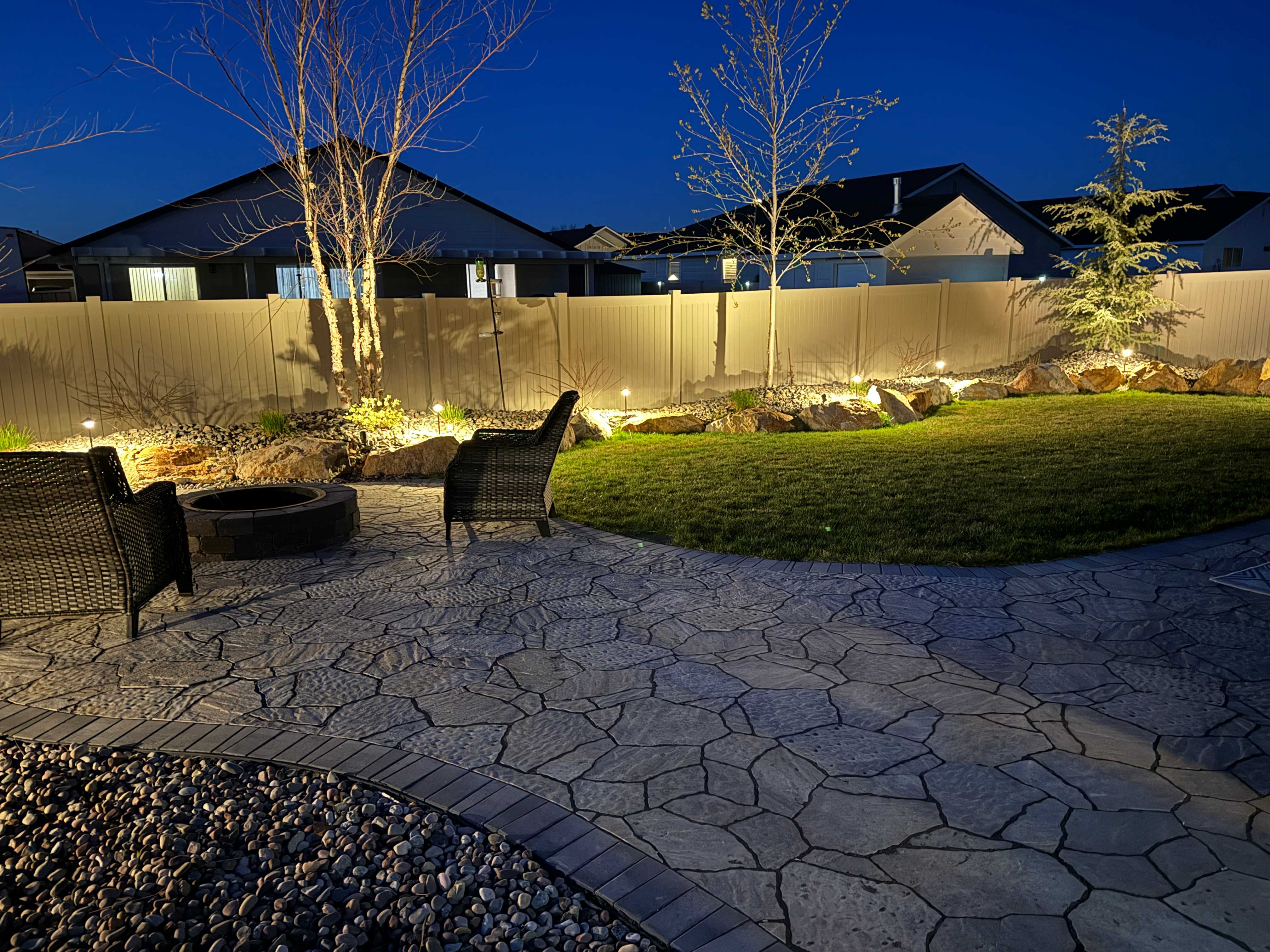 retaining wall along a lake shore