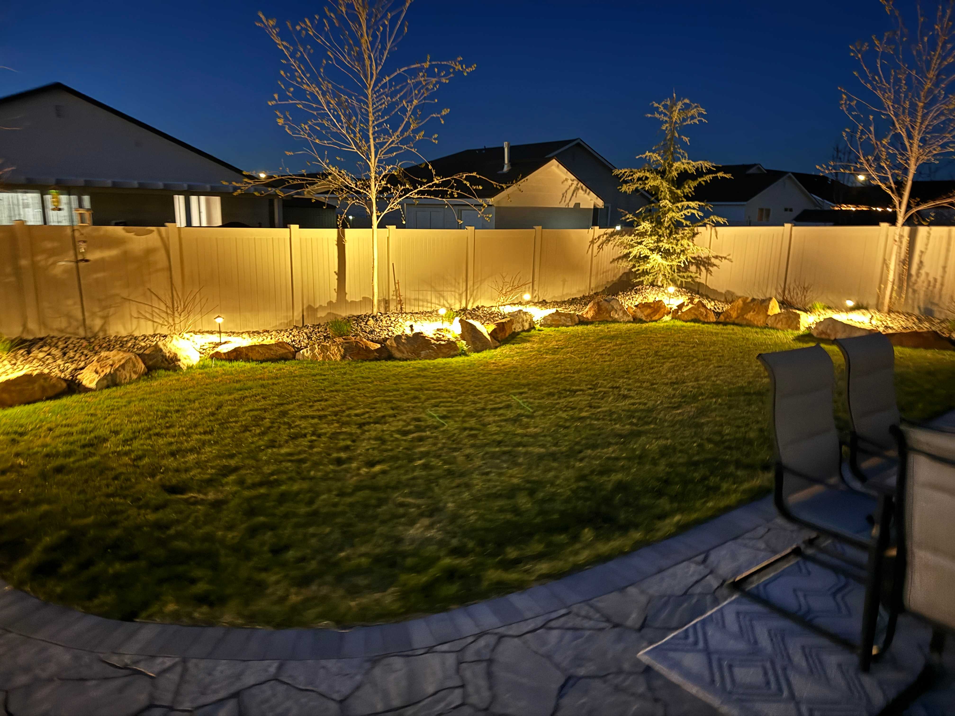 retaining wall along a lake shore