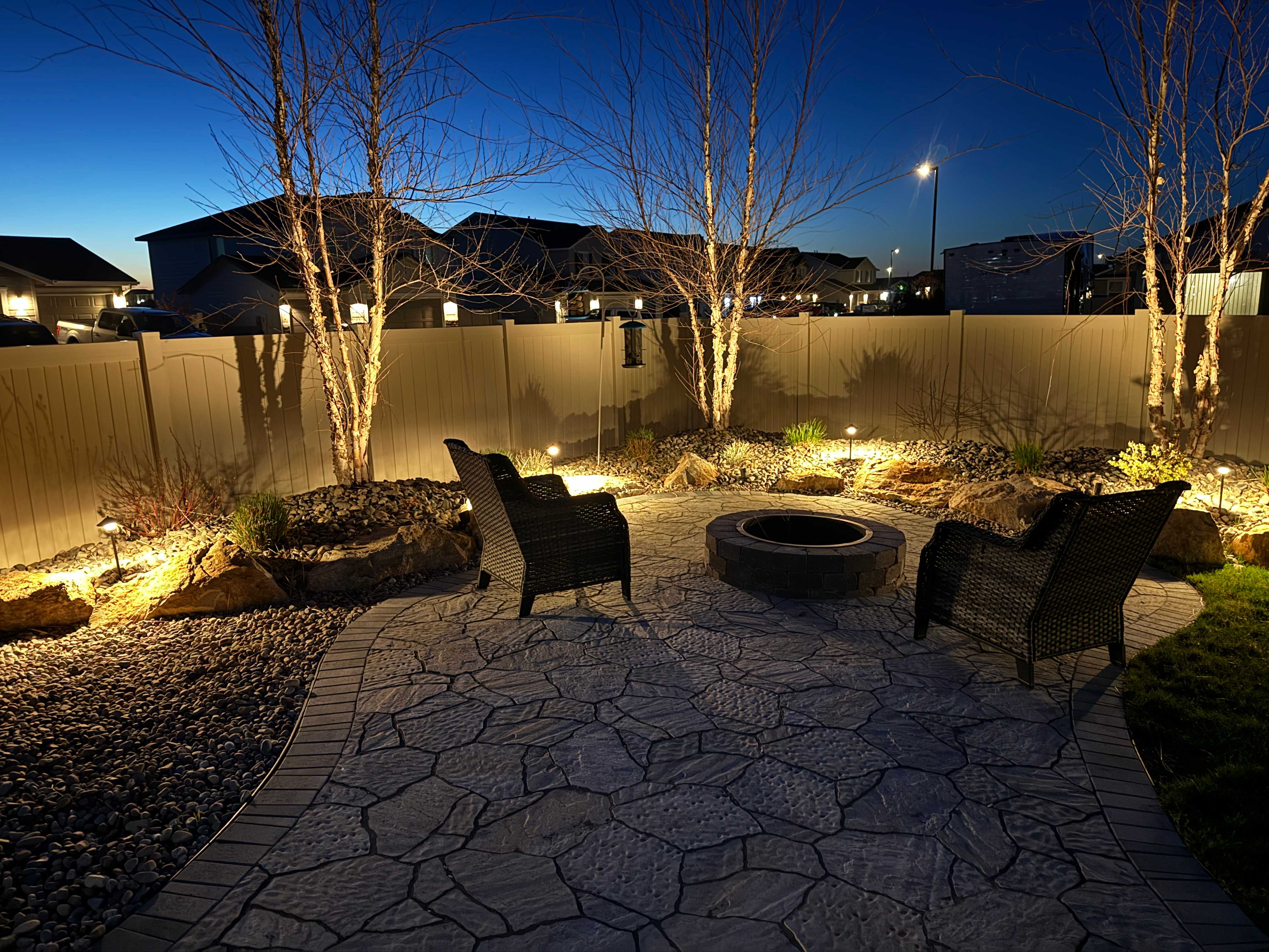 retaining wall along a lake shore